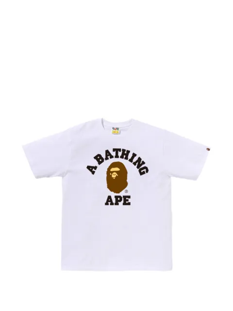 A BATHING APE® short sleeve college tee White 001TEM801001