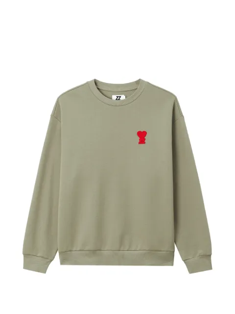 izzue heart-patch sweater Green IZXSWM01063X