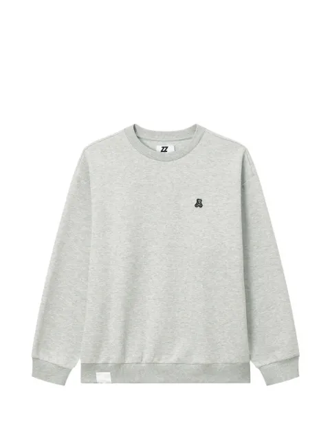 izzue logo-patch crew-neck sweater Grey IZXSWM01062X