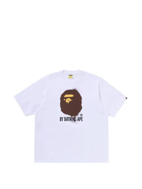 A BATHING APE® Ape Head logo-print T-shirt White 001TEM801324M