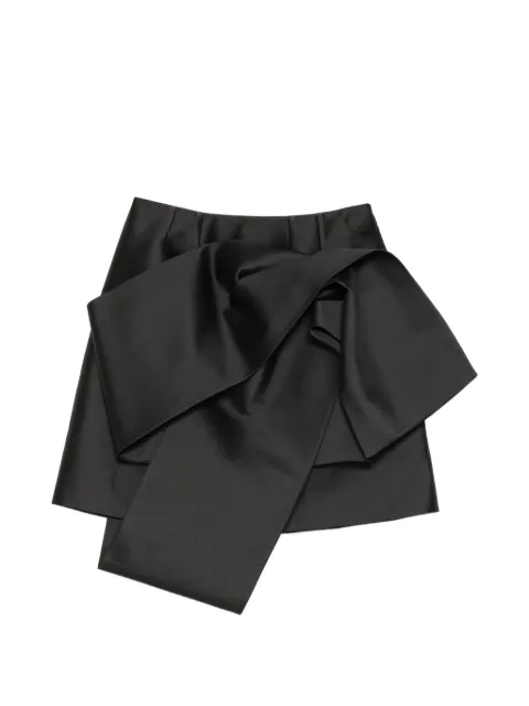 Dice Kayek bow-detail pleated skirt Black PF26J413