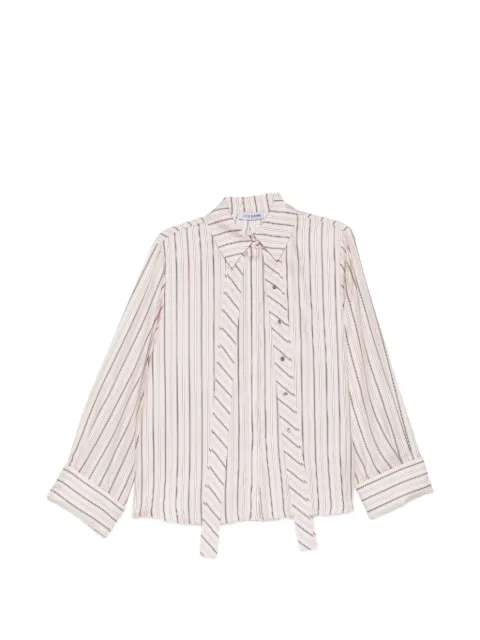 Dice Kayek striped pussy-bow blouse Pink PF26C618