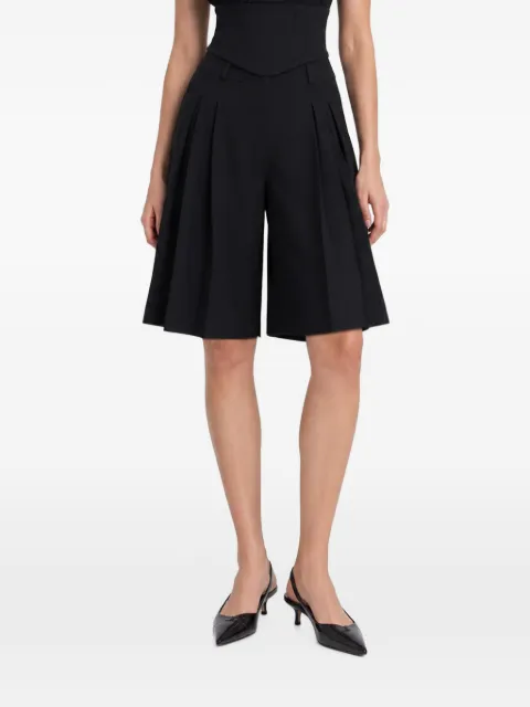 HAMZA Kimi knife-pleat shorts Black KIMISHORTS