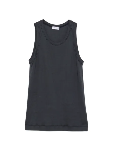 Brunello Cucinelli ribbed-knit tank top Grey M0TC8FX230C3186