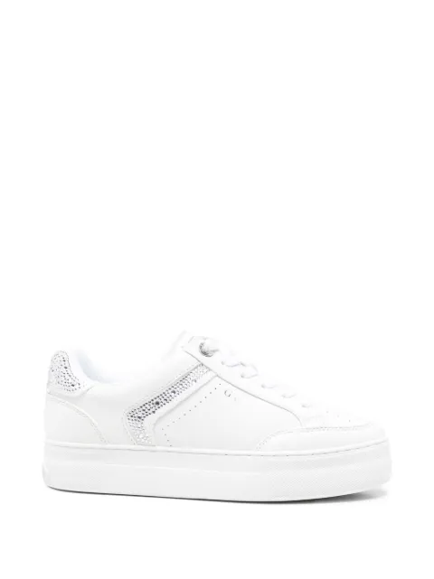 GUESS USA rhinestone-embellished leather sneakers White FLTGX3ELE12