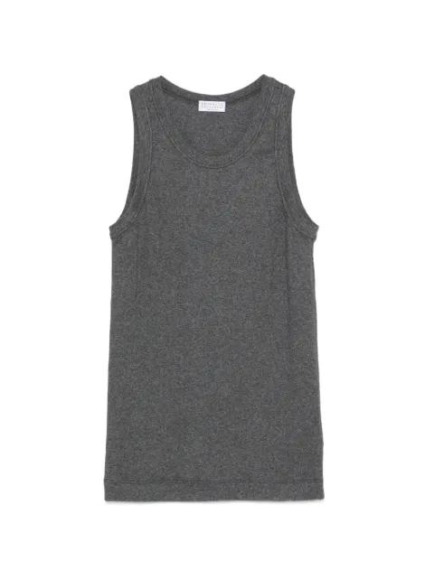 Brunello Cucinelli Monili-detail tank top Grey M0TC8FX230CV563