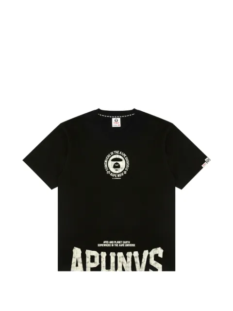 AAPE BY *A BATHING APE® logo-print T-shirt Black ATE10033XR
