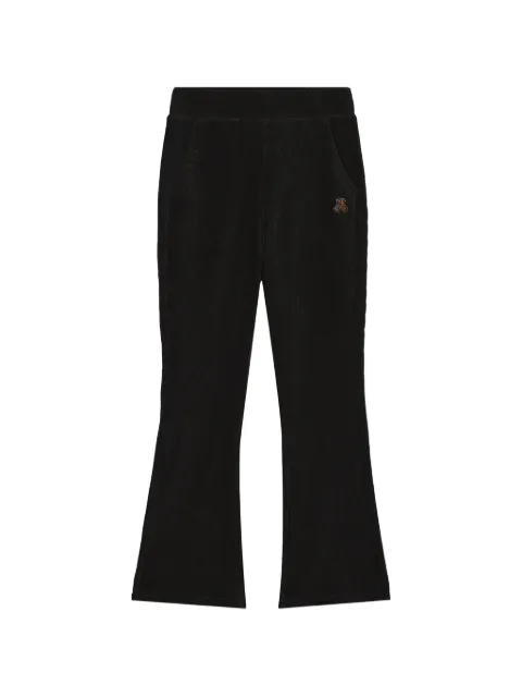 izzue corduroy-effect flared trousers Black IZXPTW01271X