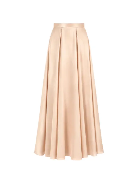 Temperley London Amerie pleated satin maxi skirt Neutrals 26WAME52115