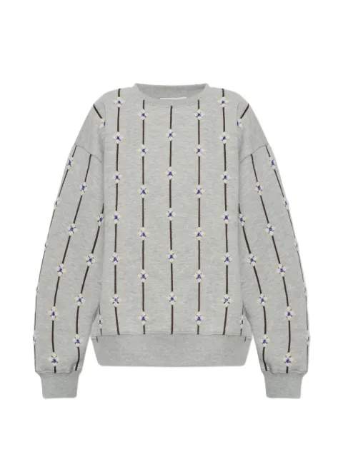 MUNTHE Vesicle floral-embellished sweatshirt Grey 2631123263630