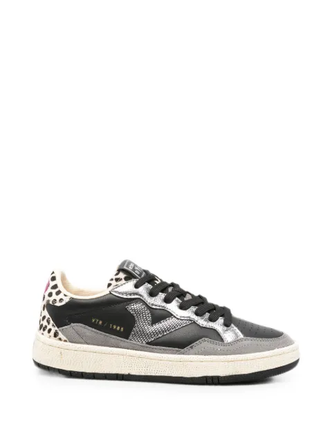 Victoria leopard-print panelled sneakers Black 8806114