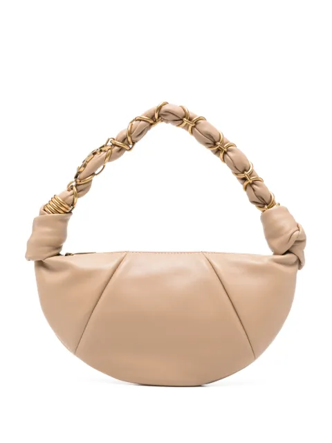 Saint Laurent mini Amalia logo-plaque tote bag Neutrals 873871AACX7