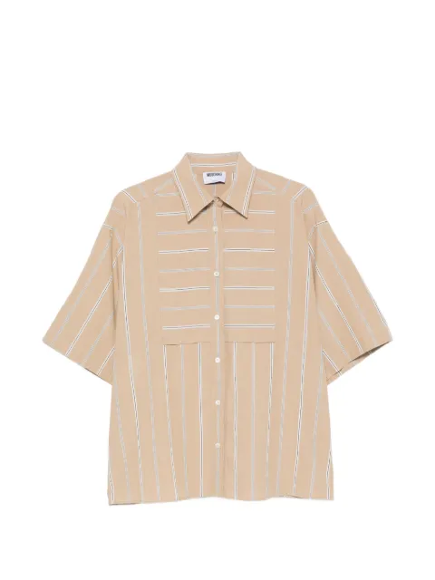 Moschino striped short-sleeve shirt Neutrals J02115433