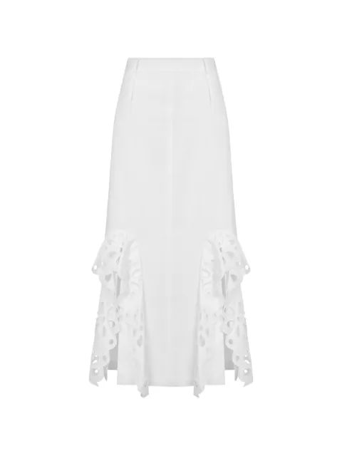 Moschino broderie-anglaise maxi skirt White J01355436