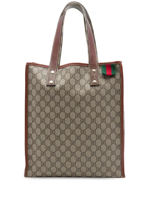 Gucci Pre-Owned 2016-2026 GG Supreme Web tote bag Neutrals SK2ZW8DAW95F9OLU