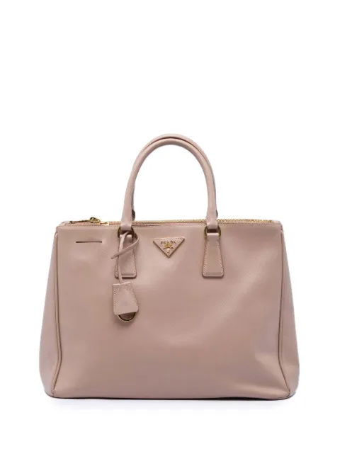 Prada Pre-Owned 2010-2026 Large Saffiano Lux Galleria Double Zip tote bag Brown KFZSYSCMEQV8SUJP