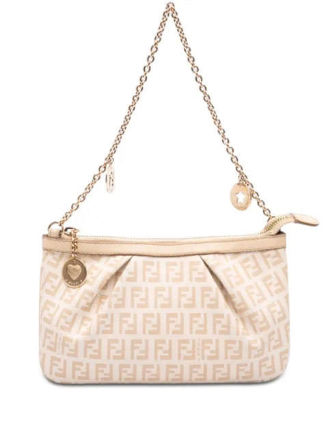 Fendi Pre-Owned 2010-2026 Zucchino Spalmati Chain Pochette shoulder bag Brown 6G4YRPS45QS7QRRN