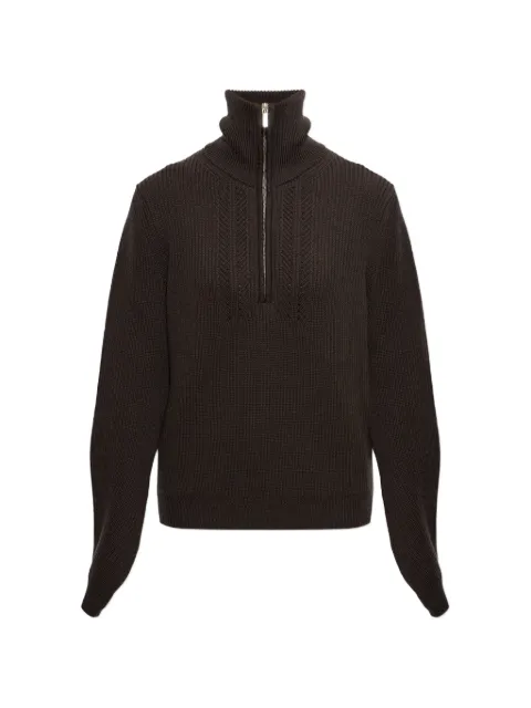 Paul & Shark half-zip wool cardigan Brown 163511040
