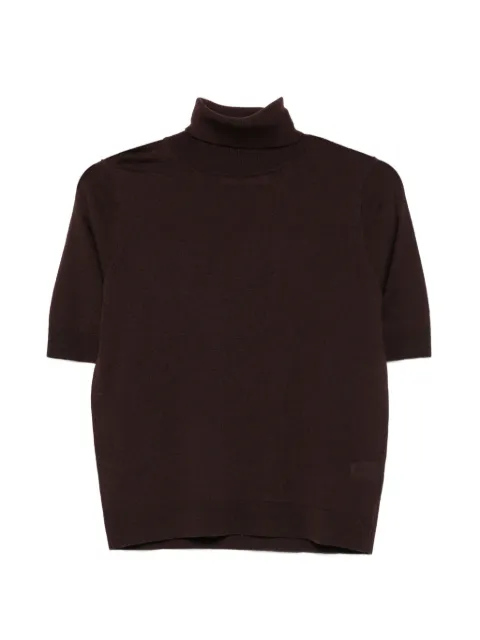 Hugenberg roll-neck short-sleeve sweatshirt Brown HH532