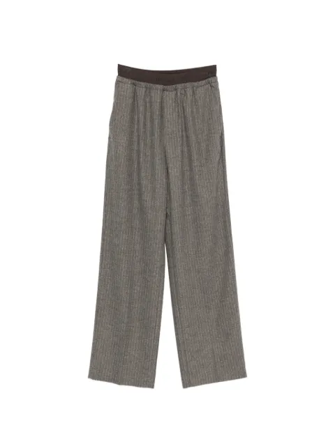 ROSSI Ellor pinstripe-pattern logo-waistband track pants Grey 70576108