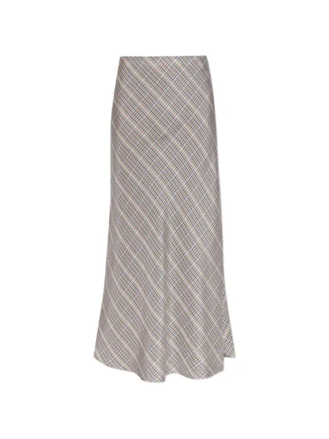 MUNTHE Bardot checked maxi skirt Neutrals 2631207263260