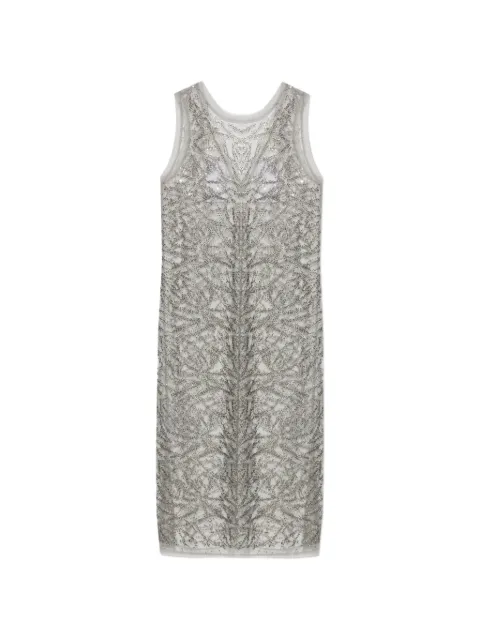 MUNTHE Varika sequin-embellished mesh midi dress Grey 2631330263250