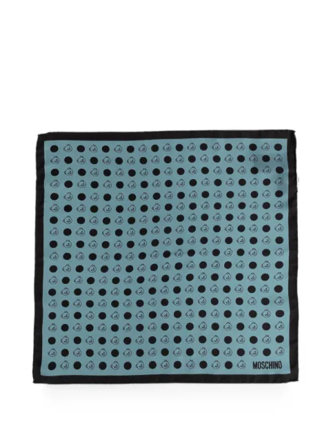 Moschino Teddy Bear polka-dot scarf Blue E5000M5890