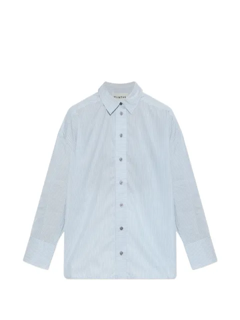 MUNTHE Vontairo stripe-print sequin-embellished shirt Blue 263101826328
