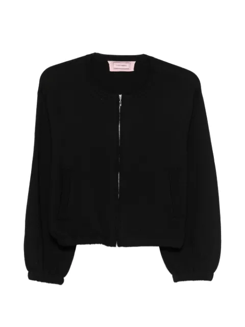 Hugenberg zip-up knitted cardigan Black HH546