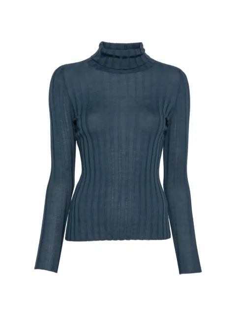 Hugenberg ribbed roll-neck sweater Blue HH294