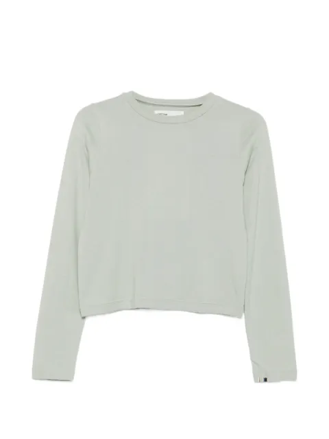 extreme cashmere N°451 Lisa crew-neck long-sleeve T-shirt Green 451