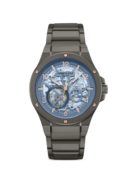 KENNETH COLE skeleton-dial 42mm watch Blue KCWGY0063301