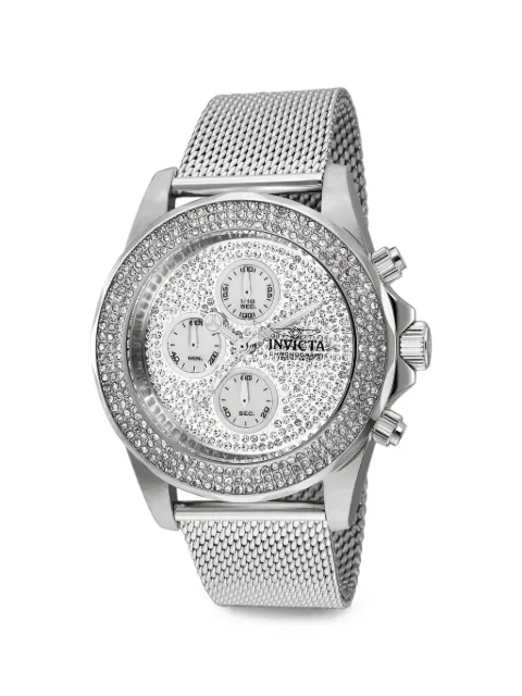 Invicta Pro Diver crystal-embellished 43mm watch Silver 31567