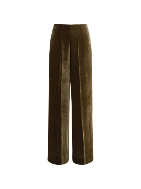 P.A.R.O.S.H. velvet palazzo pants Brown RAVELD233038064