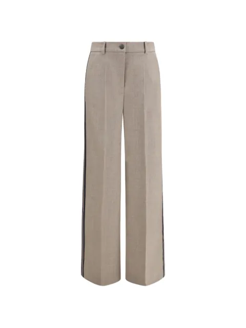 P.A.R.O.S.H. side-stripe wide-leg trousers Neutrals D233043