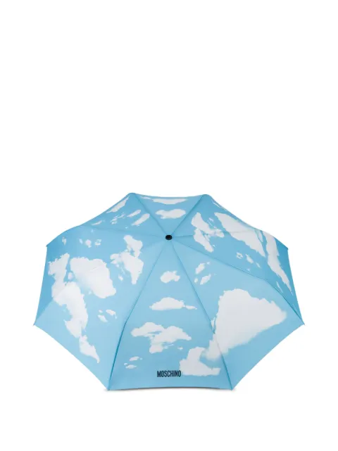 Moschino cloud-print telescopic umbrella Blue 9300OPENCLOSE