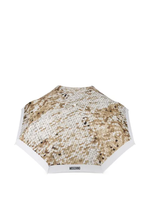 Moschino sequin-print umbrella Gold 9191OPENCLOSE