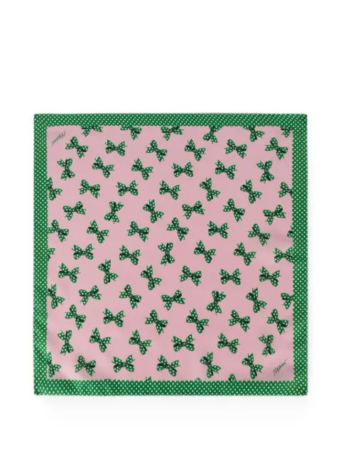 Moschino bow-print polka-dot scarf Pink Q003627D0M3431V