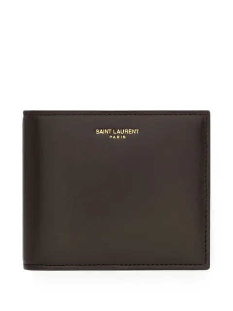 Saint Laurent Paris East/West wallet in two-tone smooth leather Brown 396307AAG2F