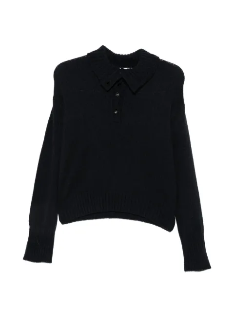 Roberto Collina button-fastening ribbed-trim sweater Black 263FXB36004