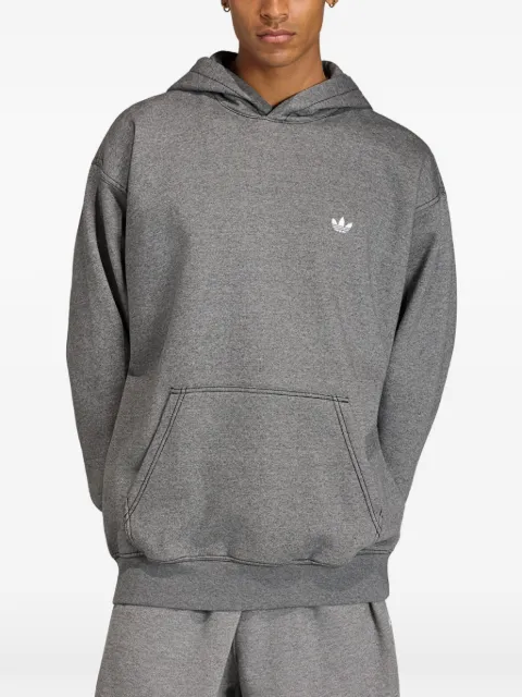 adidas logo-embroidered loose-fit hoodie Grey KU8138