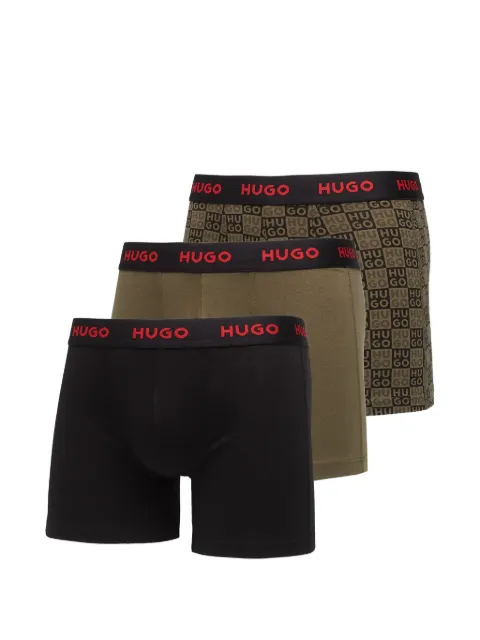 HUGO three-pack boxer briefs in stretch cotton Black 50532559