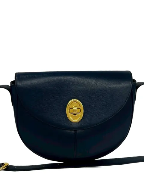 Christian Dior Pre-Owned 1980-1990 Leather crossbody bag Blue 108V3R49O5FVA6YO