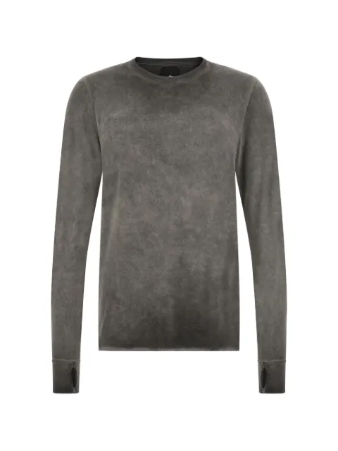 Thom Krom thumb-hole long-sleeve T-shirt Grey MTS970COLDDYEGRAY