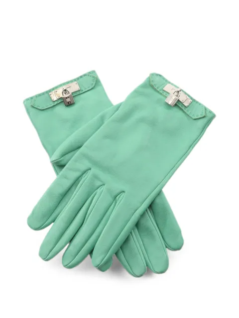Hermès Pre-Owned 2000s Kelly padlock gloves Green 1089318