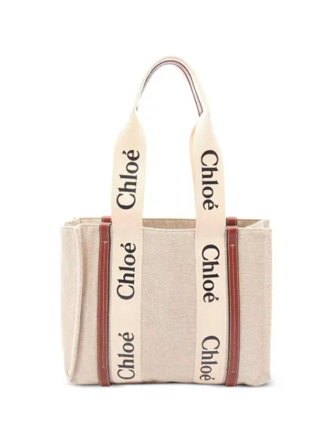 Chloé Pre-Owned 2010s medium Woody tote bag Neutrals 1096469
