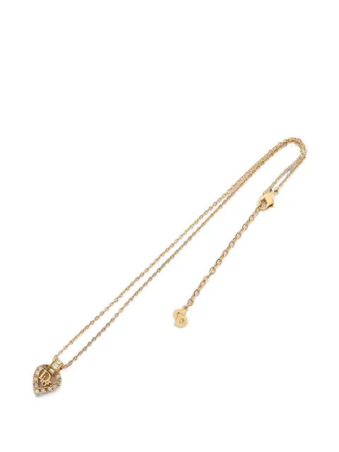 Christian Dior Pre-Owned 2010s heart logo-pendant necklace Gold 1092420