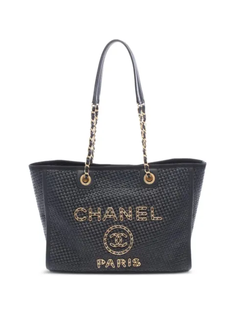 CHANEL Pre-Owned 2021-2022 Deauville tote bag Black 109611631051152