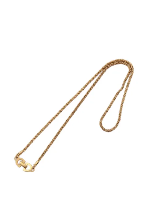 Christian Dior Pre-Owned 2010s CD logo-clasp necklace Gold 1085714