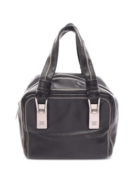 CHANEL Pre-Owned 2003-2004 mini Boston calf leather tote bag Black 10966288446868
